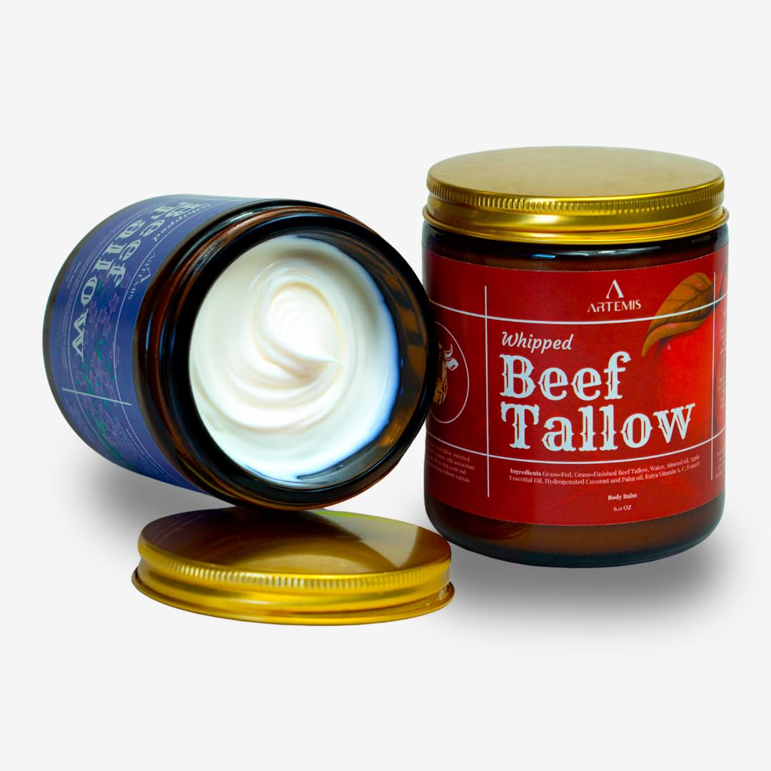 ARTEMIS Whipped Beef Tallow Natural Balm Face Cream, 6 oz (Pack of 1)