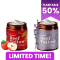 ARTEMIS Whipped Beef Tallow Natural Balm Face Cream, 6 oz (Pack of 2) Apple Scent